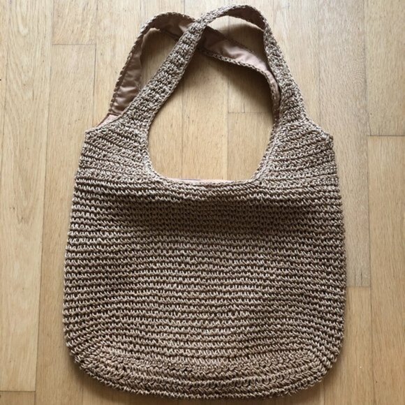 Mia &Tess Woven Straw Bag Shoulder Hobo Bag Summer Beach Large - Picture 3 of 6